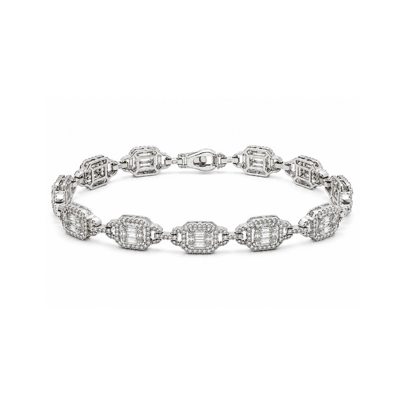 Elegant Galerie Diamond Bracelet from Appleby Jewellers Dublin featuring sparkling diamonds and a sleek silver design.