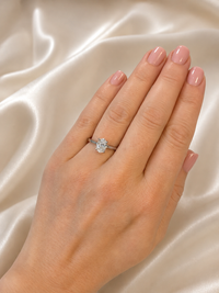 Diamond oval engagement ring with 1.00ct center stone from Appleby Jewellers Dublin, showcasing the elegant design and sparkling diamond.