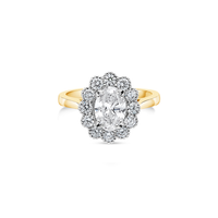 Diamond flower ring by Appleby Jewellers Dublin featuring intricate floral design and sparkling gemstones.