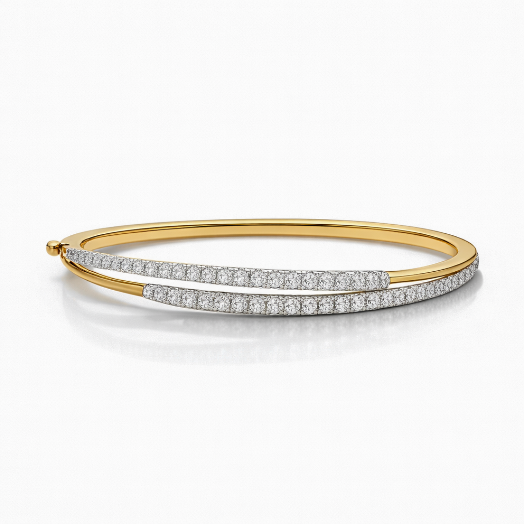 The Orbit Double Diamond Bangle