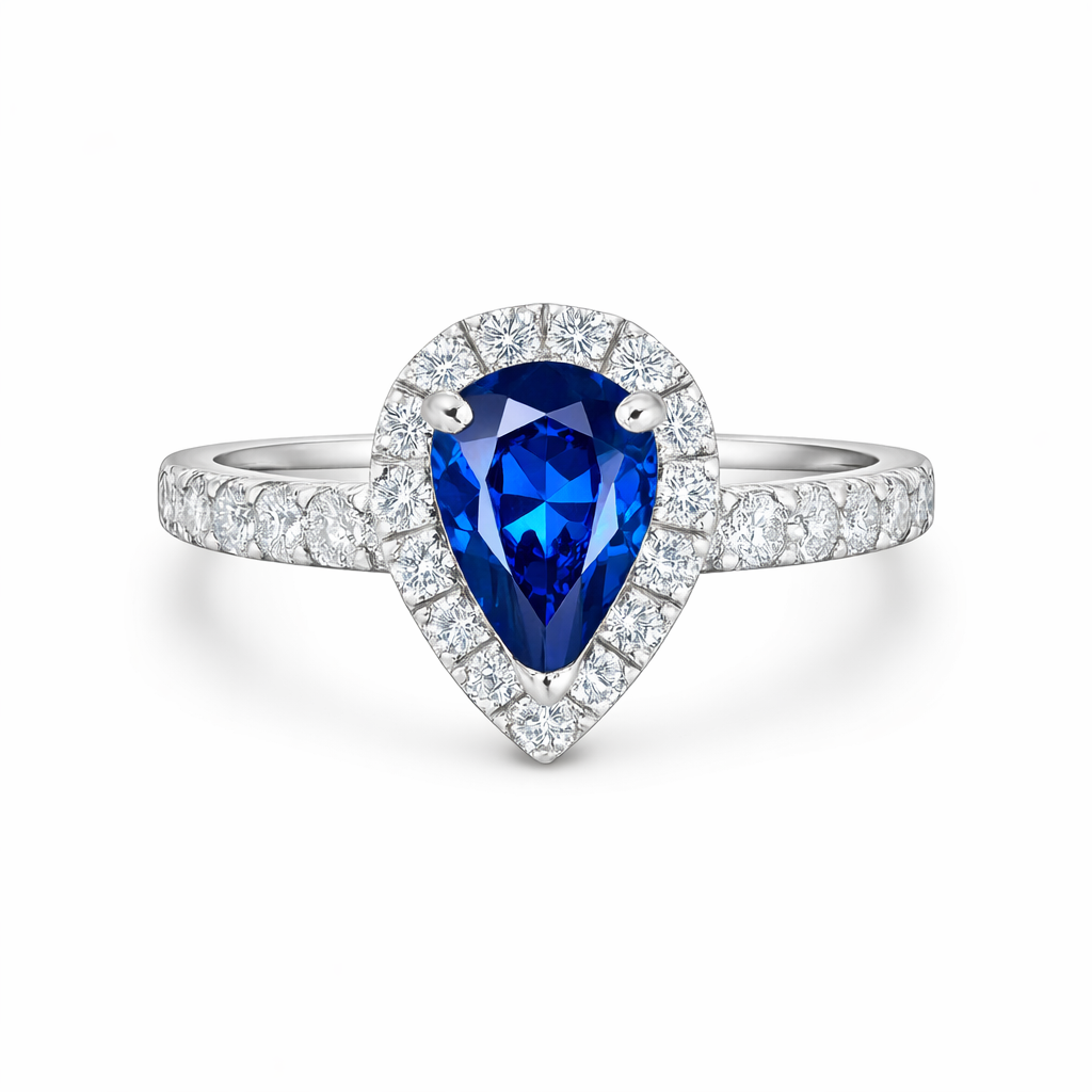 The Pear Corrine Blue Sapphire Ring - Appleby Jewellers Dublin