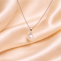 Elegant Pearl Drop Pendant necklace by Appleby Jewellers Dublin featuring a classic pearl drop design on a delicate chain.