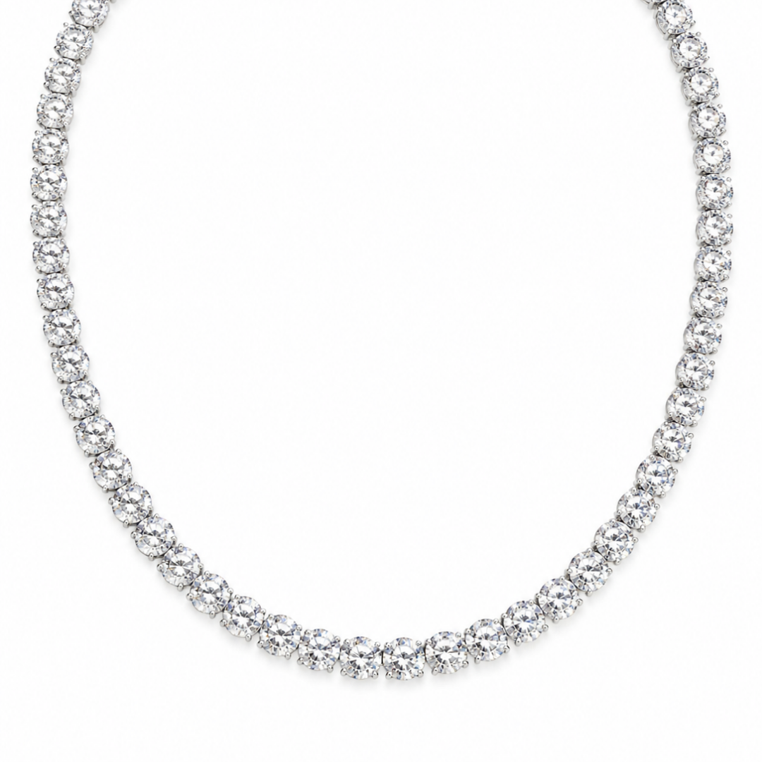 Elegant Rivière diamond collar necklace by Appleby Jewellers Dublin, showcasing a sparkling row of diamonds on a luxurious necklace.