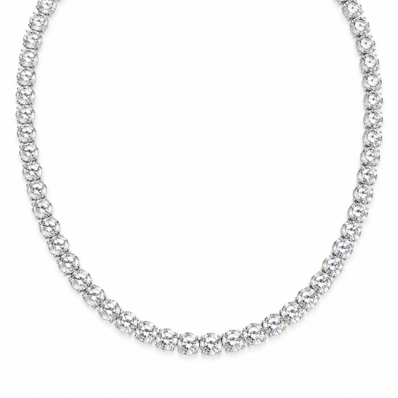 Elegant Rivière diamond collar necklace by Appleby Jewellers Dublin, showcasing a sparkling row of diamonds on a luxurious necklace.