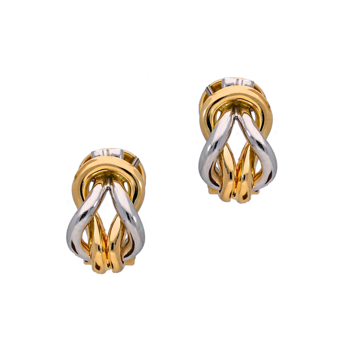 14ct Trinity Twist earrings by Appleby Jewellers Dublin, showcasing elegant gold earrings with intricate twisted design.