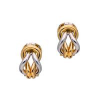 14ct Trinity Twist earrings by Appleby Jewellers Dublin, showcasing elegant gold earrings with intricate twisted design.