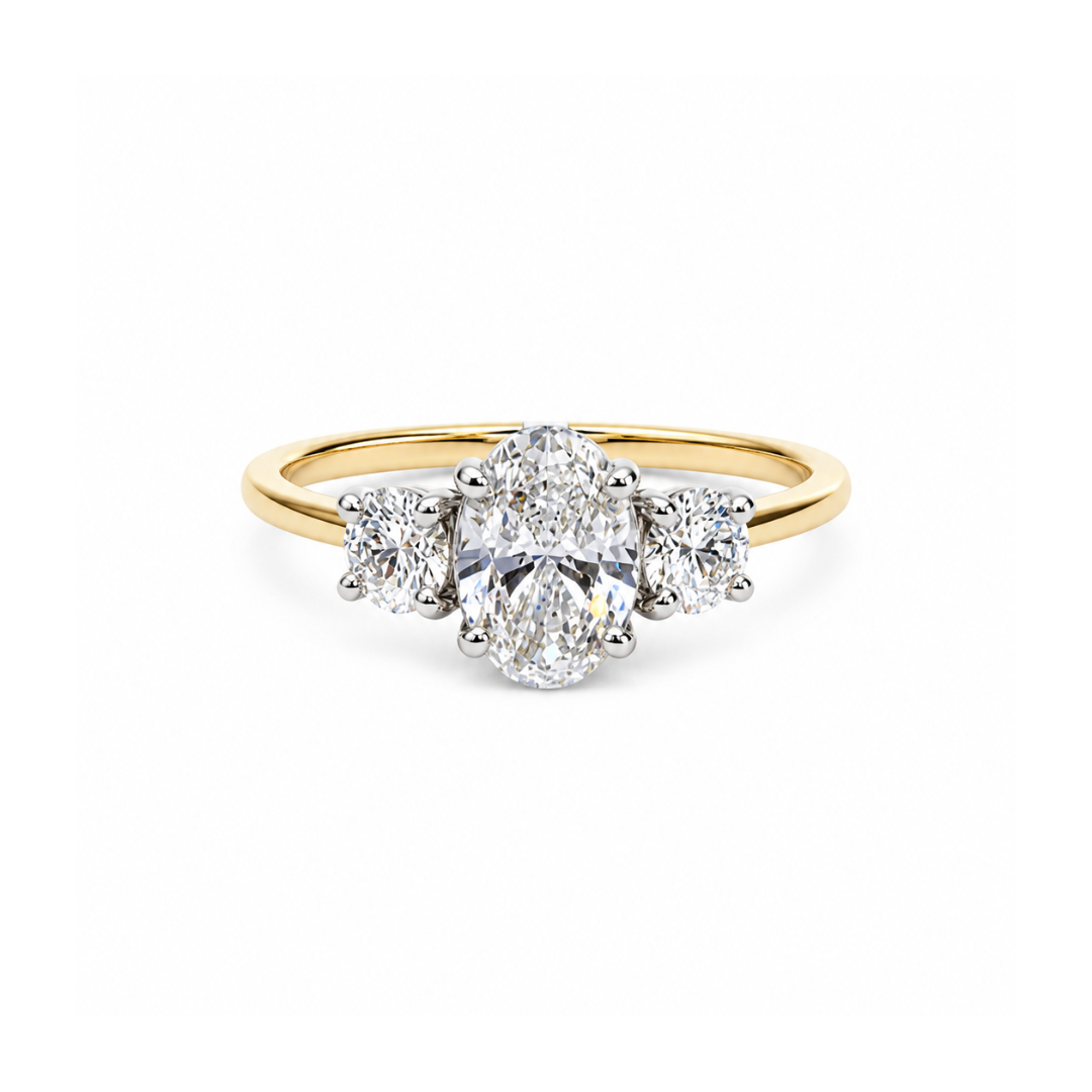 Elegant diamond ring featuring a 2.30ct oval diamond set in a stylish band by Appleby Jewellers Dublin.
