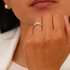 The Verona Diamond Chevron Wedding Band