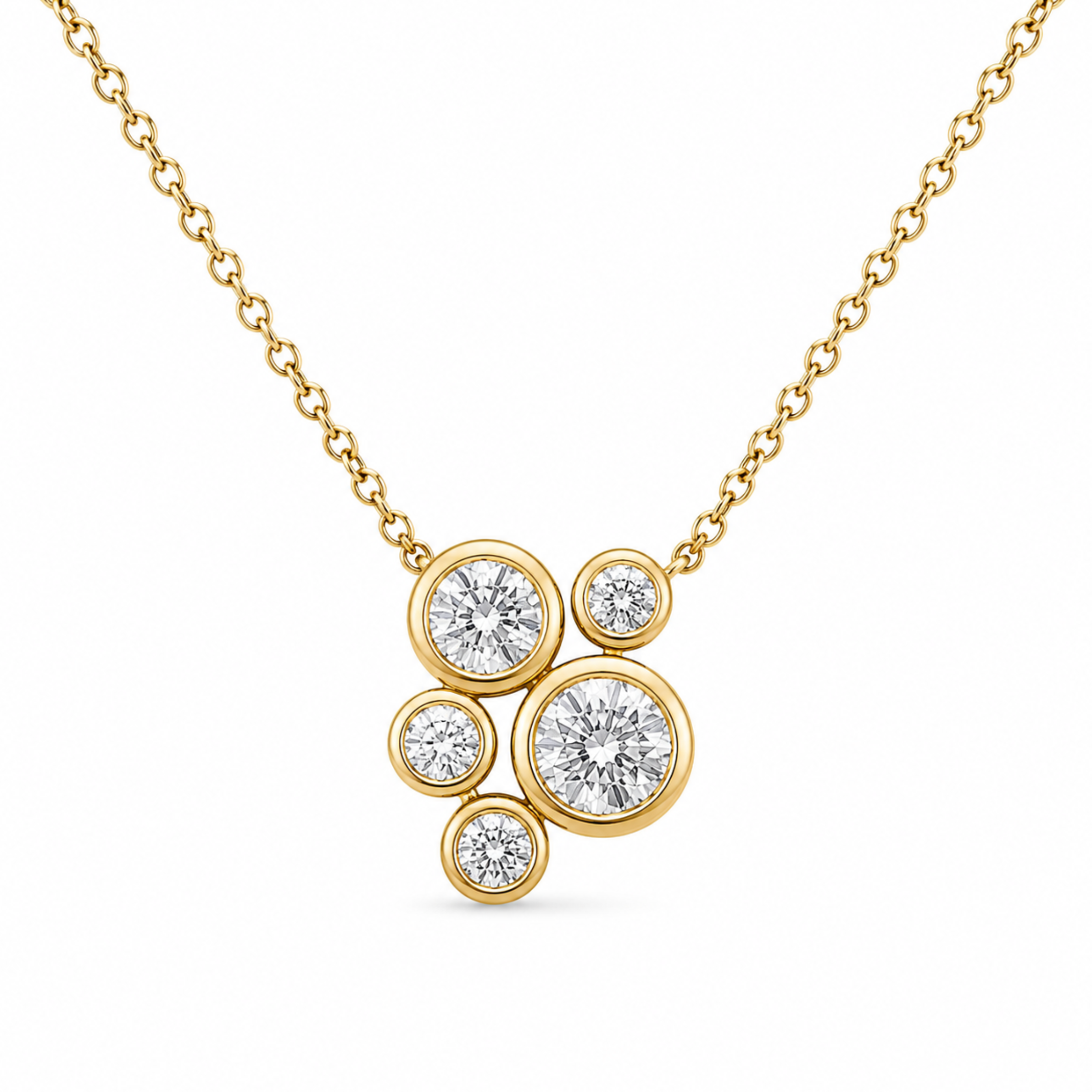 The Waterlily Diamond Bezel Pendant