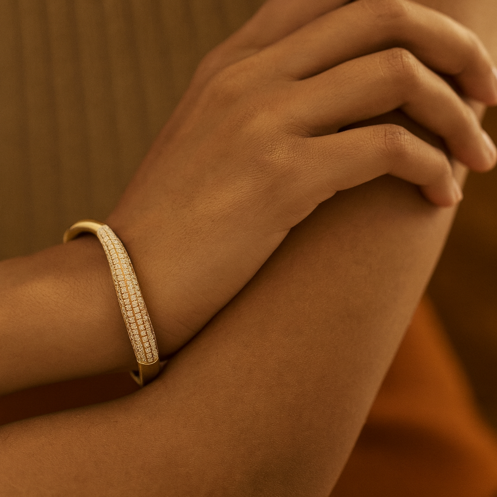The Wave Diamond Bangle - Appleby Jewellers Dublin