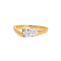 1ct East-West Pear Solitaire Ring - Appleby Jewellers Dublin