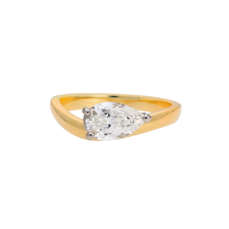 1ct East-West Pear Solitaire Ring - Appleby Jewellers Dublin