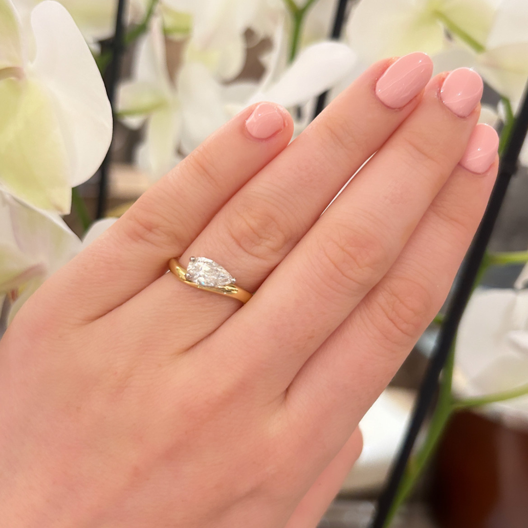 1ct East-West Pear Solitaire Ring - Appleby Jewellers Dublin