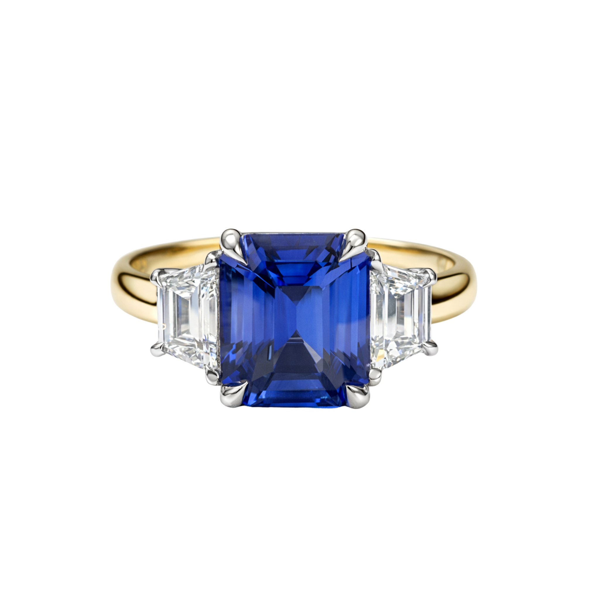 Tranquility 4.27ct Emerald-Cut Fine Blue Sapphire