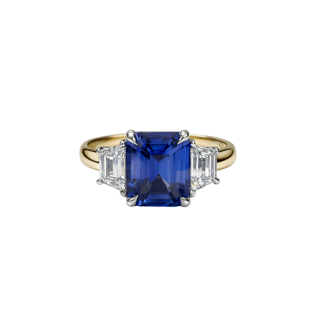 Tranquility 4.27ct Emerald-Cut Fine Blue Sapphire - Appleby Jewellers Dublin