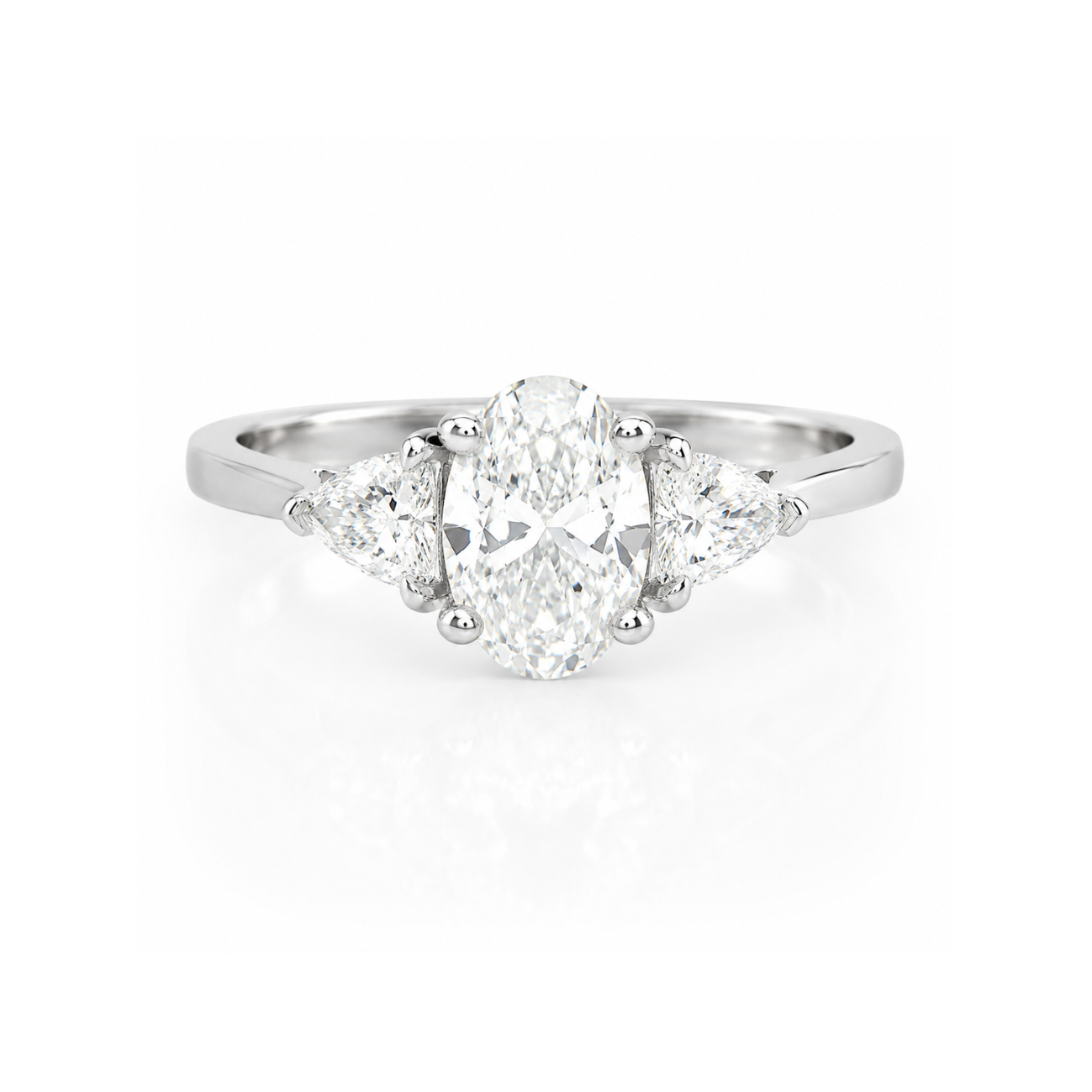 Tranquility Opal And Trapeze Diamond Ring