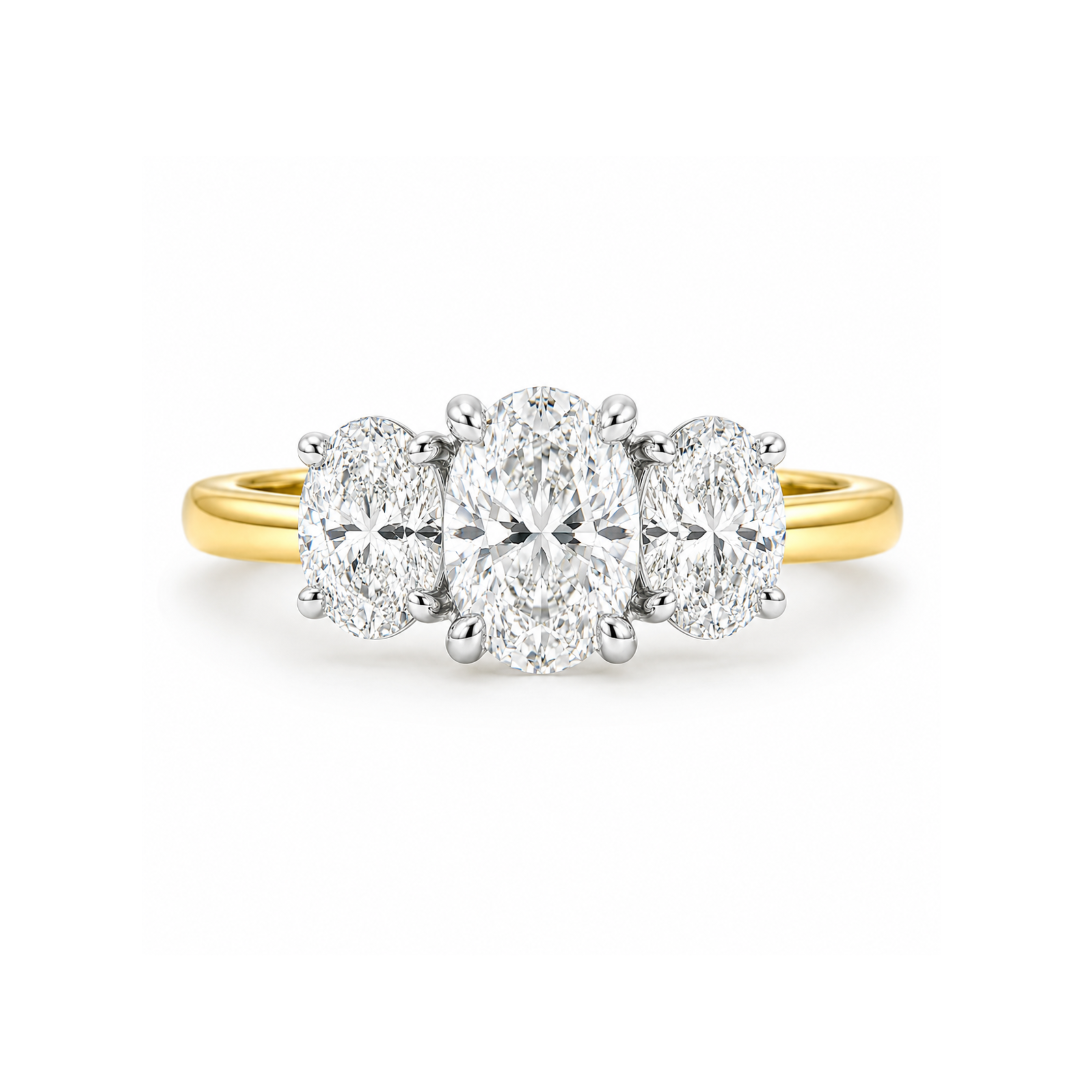 Trinity Oval Engagement Ring (1.60ct)