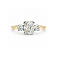 Elegant Trinity cushion cut diamond ring with 2.50 carats from Appleby Jewellers Dublin, showcasing a sparkling, intricately designed jewelry piece.