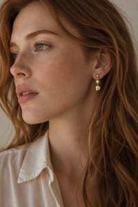 Two Tone Sphere Earrings