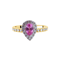 Corrine Pink Pear-Shaped Sapphire