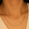 Gold Beaded Double Necklace