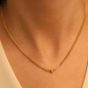 Gold & Diamond Barrel Necklace