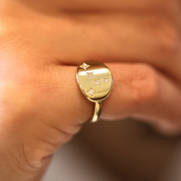 Cancer Constellation Pinky Ring