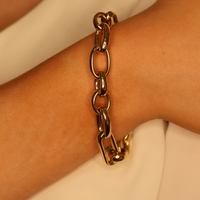 Chunky Link Bracelet 18ct Gold