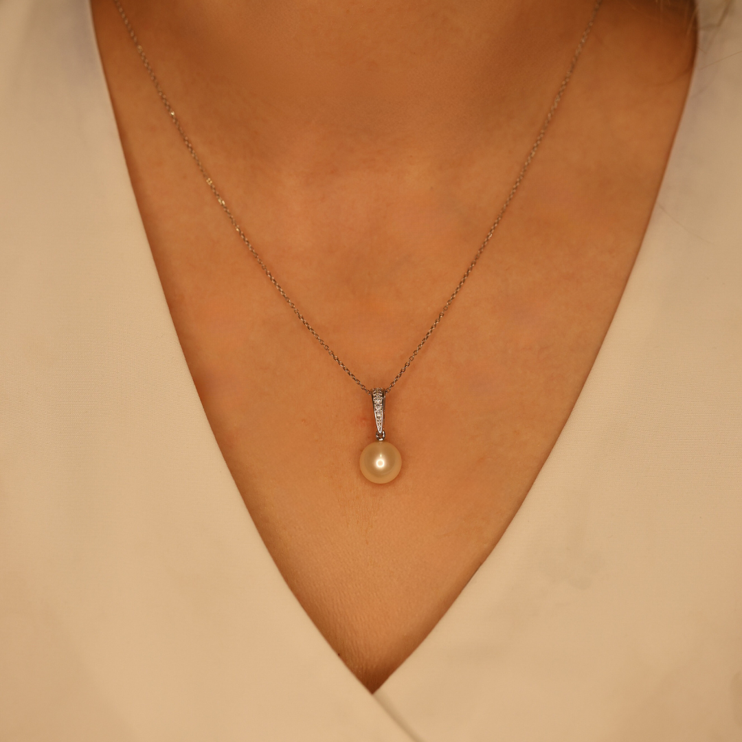 Pearl & Drop Diamond Pendant