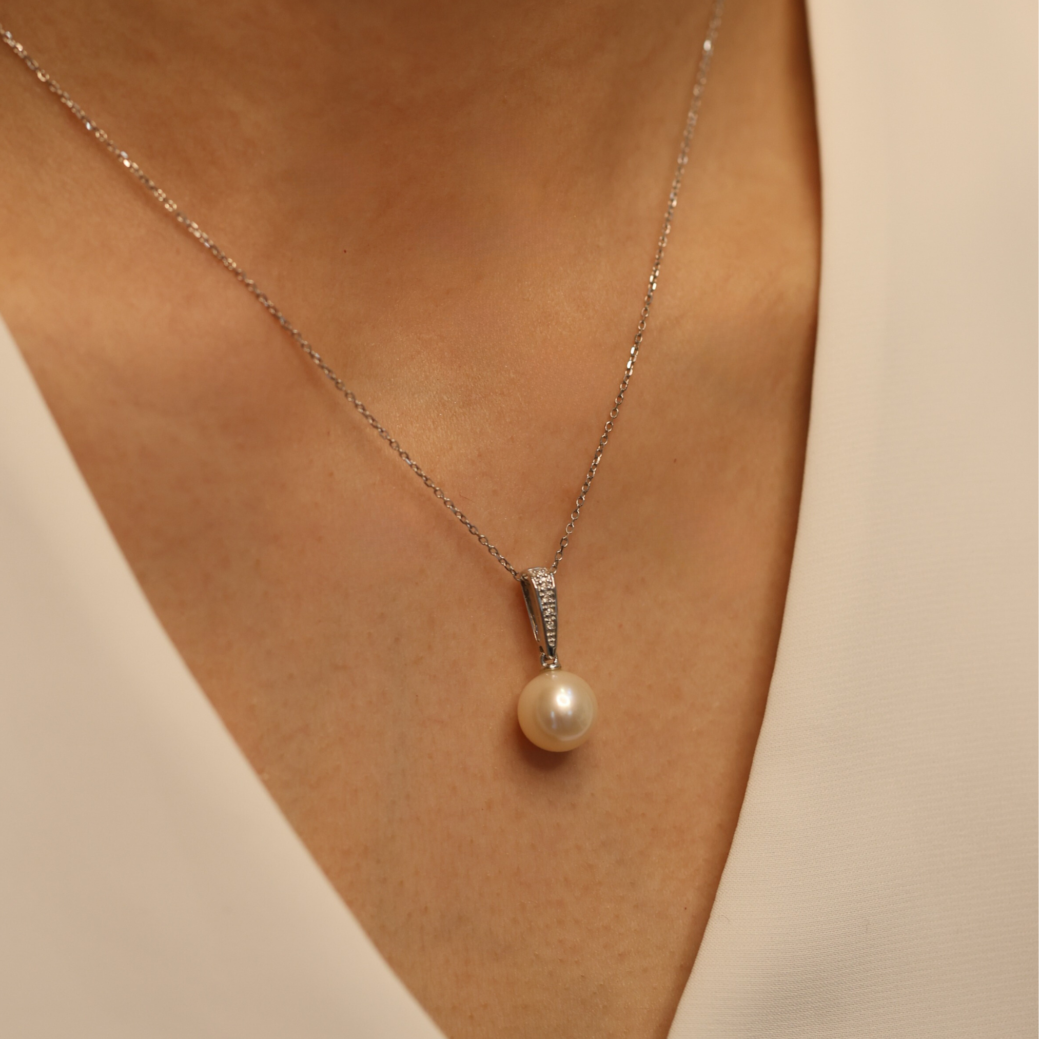 Pearl & Drop Diamond Pendant