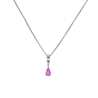 Pink Sapphire Diamond Pendant