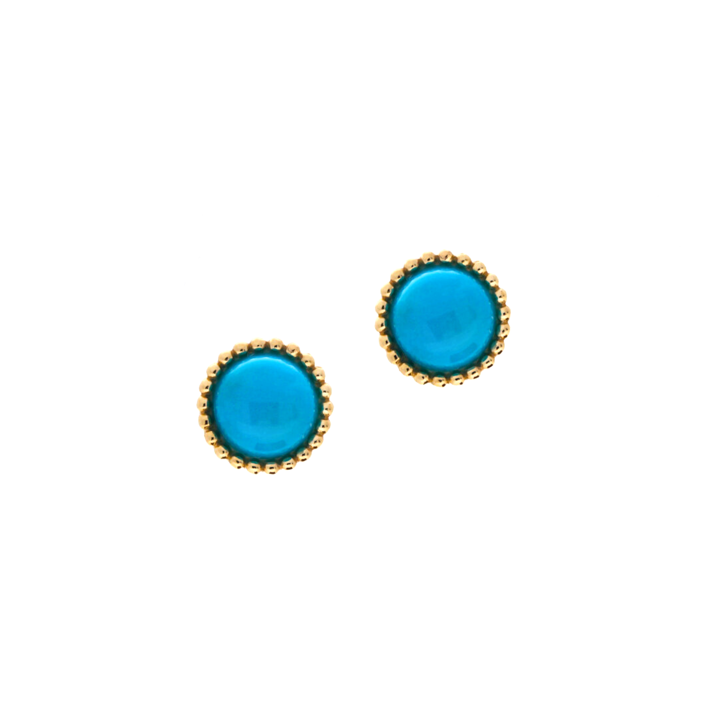 Turquoise & Gold Studs