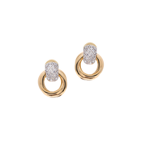 Yellow Gold Diamond Swirl Studs