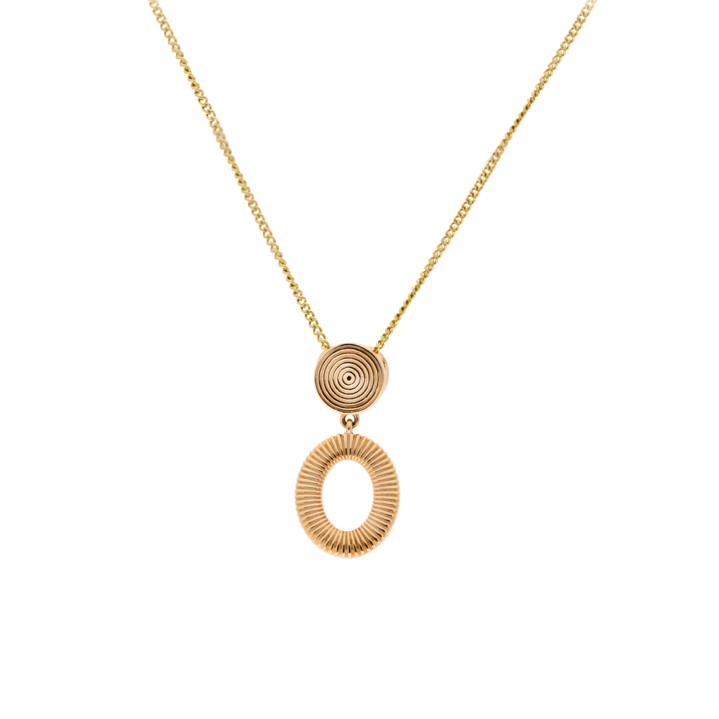 Gold Oval Drop Pendant