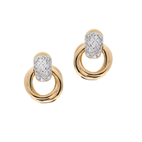 Yellow Gold Diamond Swirl Studs