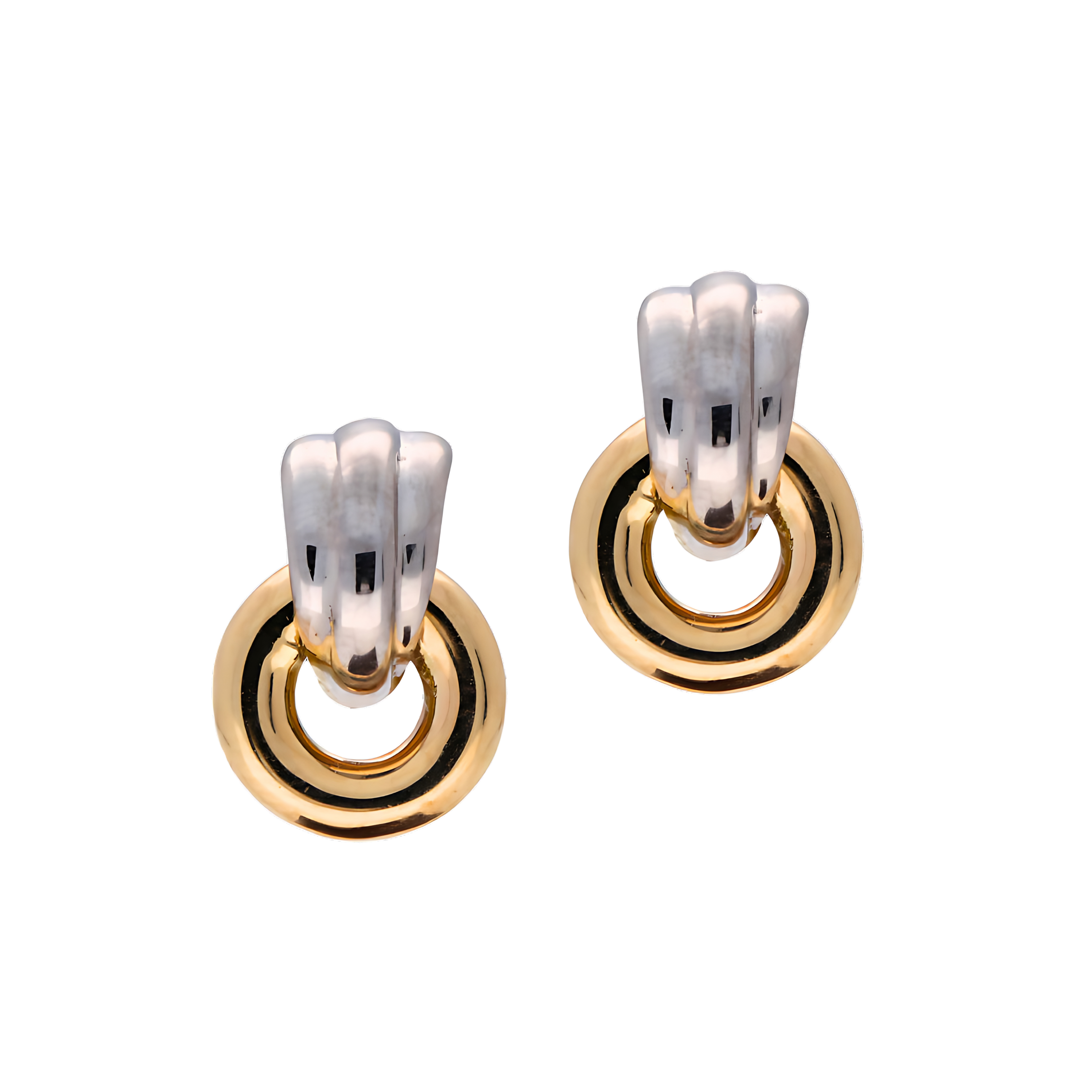 Knot Two-Tone Earrings