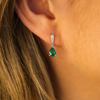 Emerald & Diamond Drop Earrings