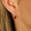 Ruby and Diamond Drop Earrings