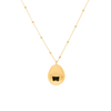 Gold Oval Pebble Necklace