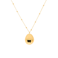 Gold Oval Pebble Necklace