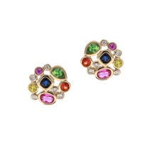 Multi-Coloured Sapphire Earrings