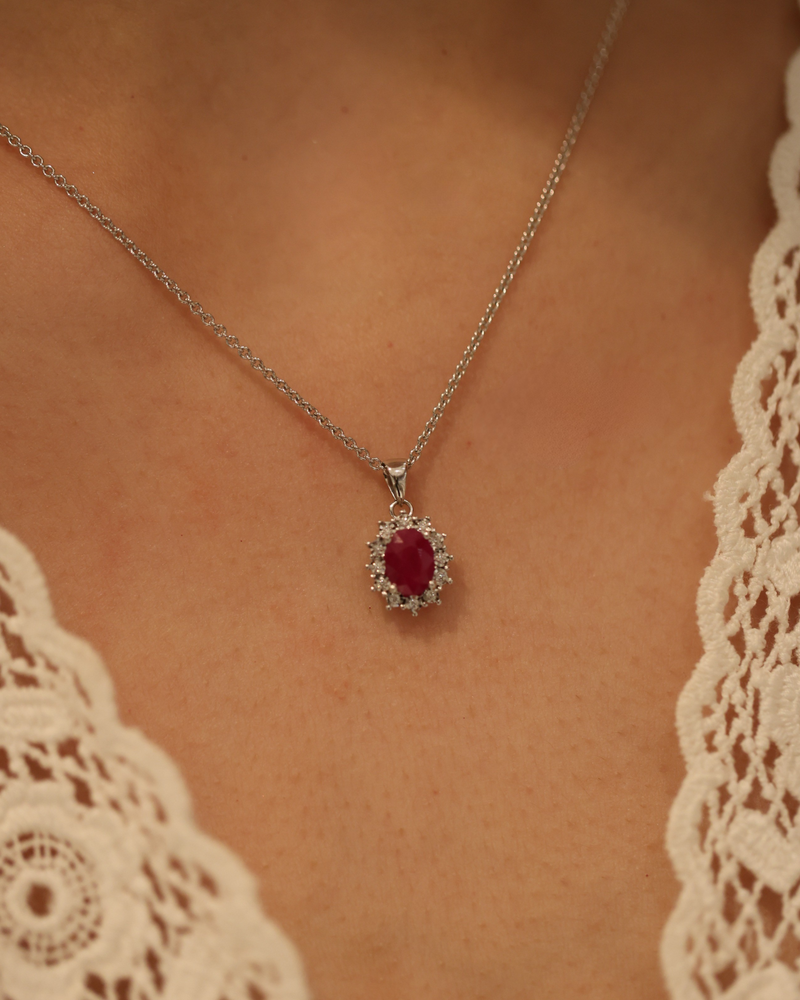 Ruby and Diamond Pendant