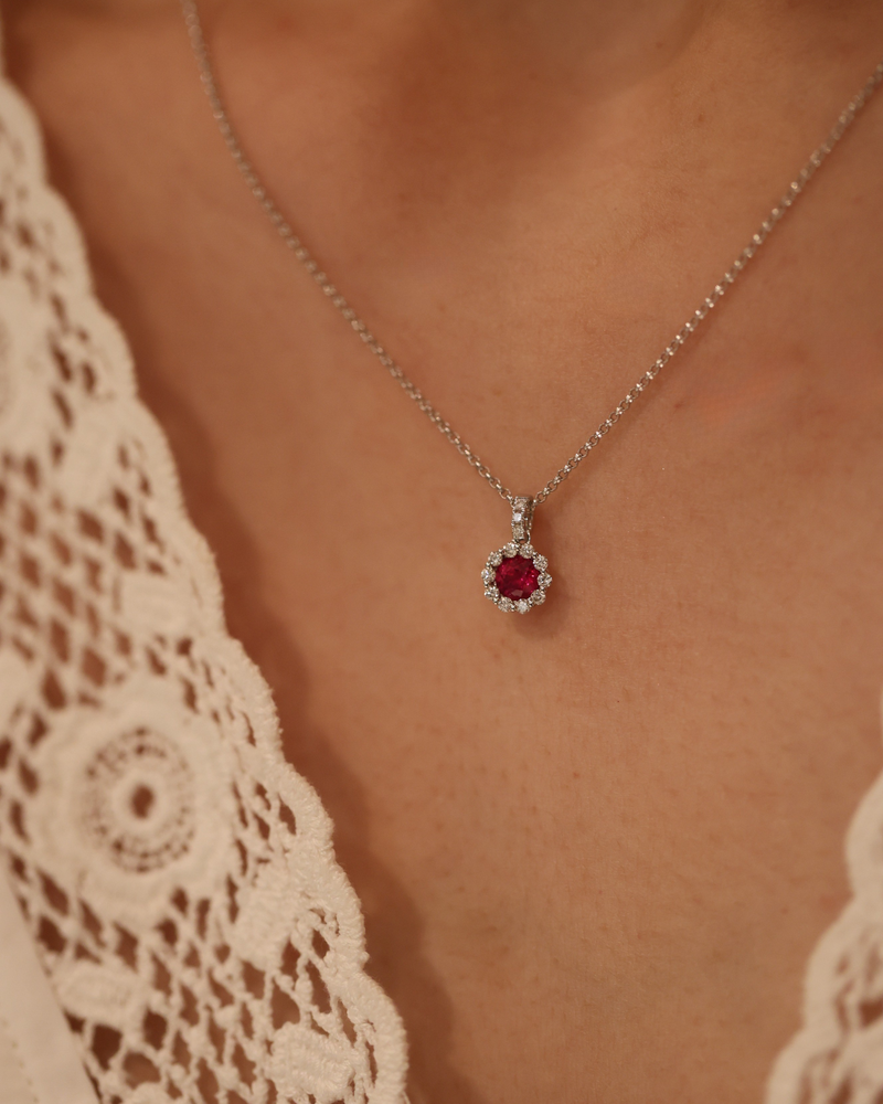 Ruby and Diamond Pendant