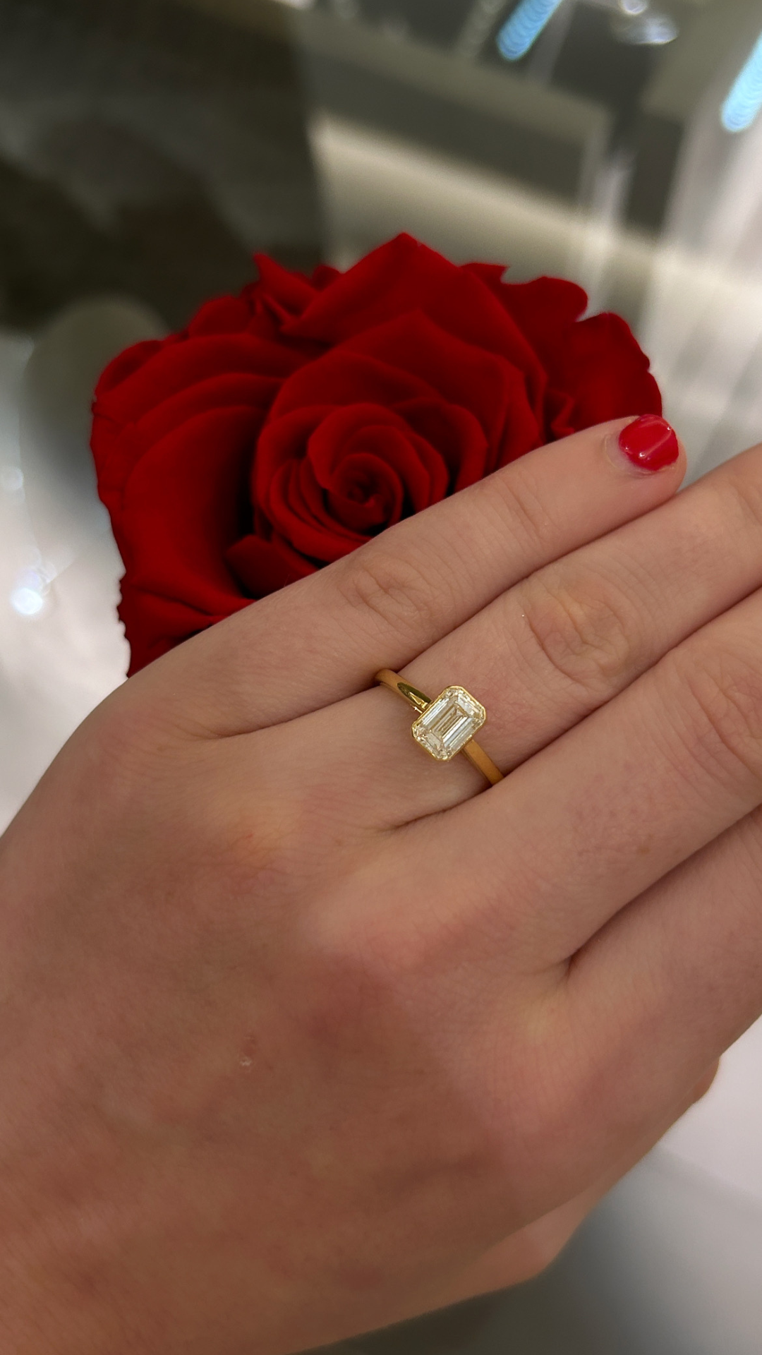 1ct Emerald Cut Bezel Ring - Appleby Jewellers Dublin