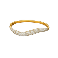 The Wave Diamond Bangle
