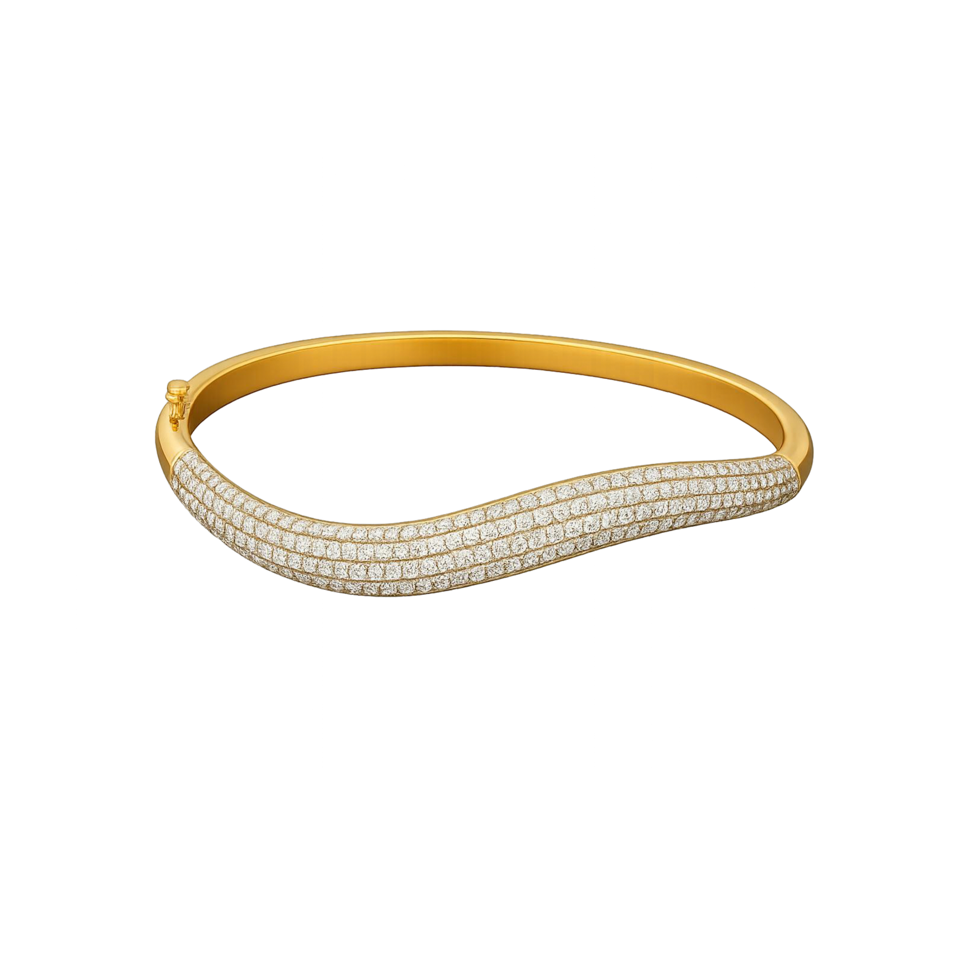 The Wave Diamond Bangle