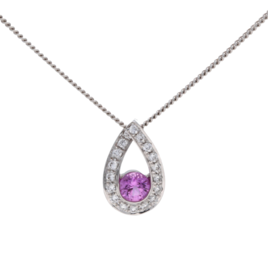 Pink Droplet Pendant - Appleby Jewellers Dublin
