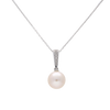 18ct Pearl & Diamond Drop Pendant