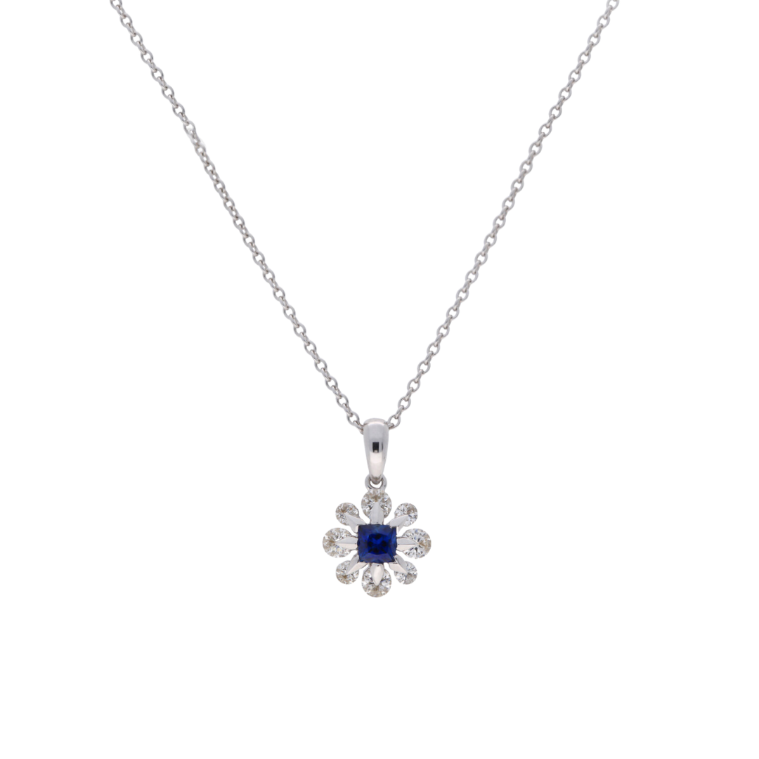 Flower Sapphire Pendant