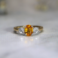 Tangerine Sapphire Ring